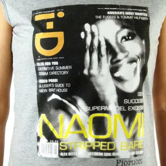 Fiorucci Gray Graphic Cap Sleeve Tee - Picture 4 of 6